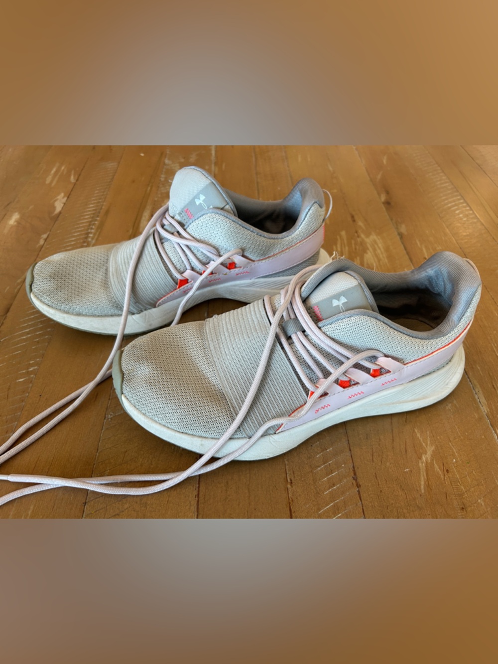 Under Armour Women's Pale Pink Knit Slip-On Training Shoes